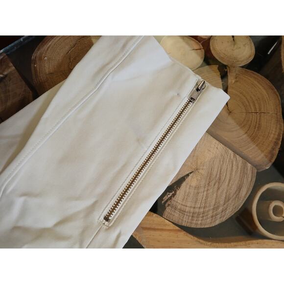 Lands' End Midrise Skinny Leg Pants Zipper Ankle Beige Khaki Petite 10P - Picture 4 of 11